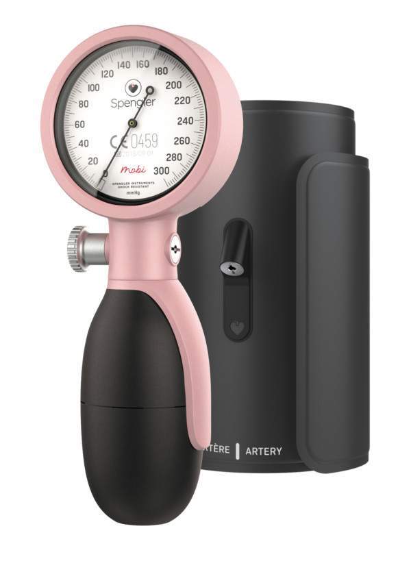 Tensiomètre anéroïde Spengler Mobi rose et noir