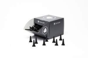 Boîte de spéculums auriculaires noirs Spengler