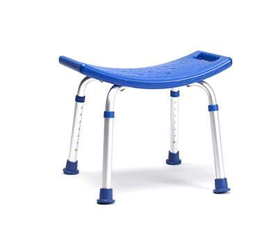 Tabouret de douche ou de bain réglable en hauteur, bleu, Fort-de-France.